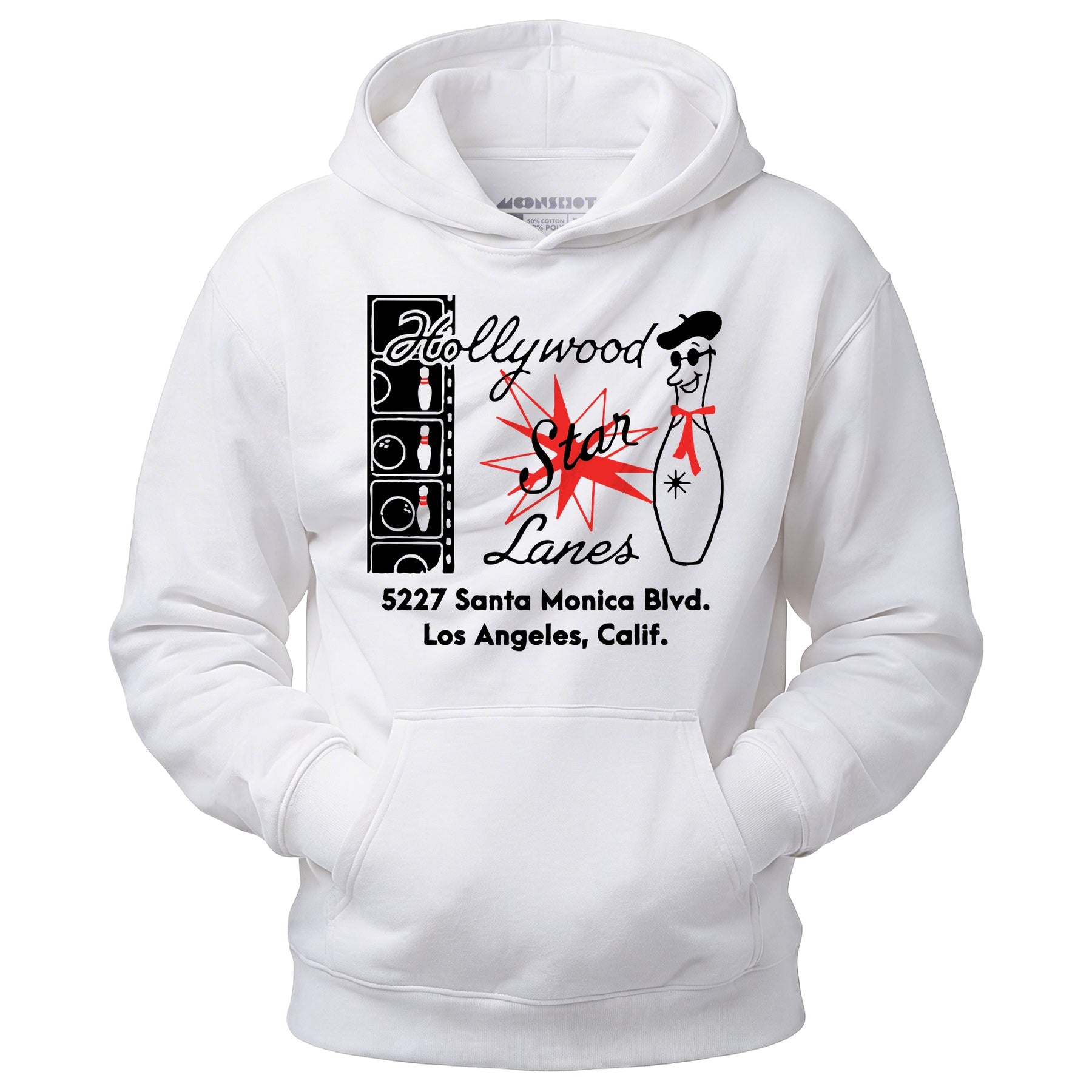 Hollywood Star Lanes - Los Angeles, CA - Vintage Bowling Alley - Unisex Hoodie