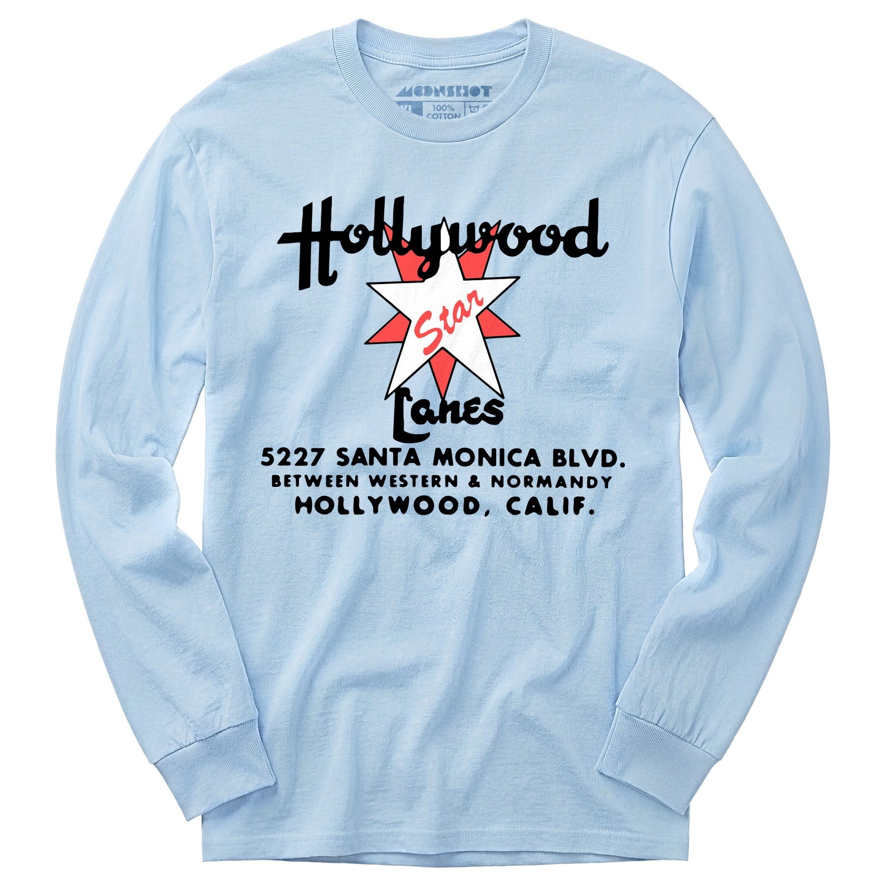 Hollywood Star Lanes v2 - Los Angeles, CA - Vintage Bowling Alley - Long Sleeve T-Shirt
