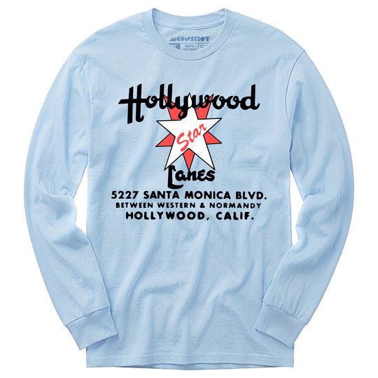 Hollywood Star Lanes v2 - Los Angeles, CA - Vintage Bowling Alley - Long Sleeve T-Shirt