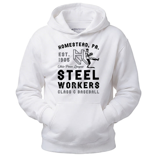 Homestead Steel Workers - Pennsylvania - Vintage Defunct Baseball Teams - Unisex Hoodie