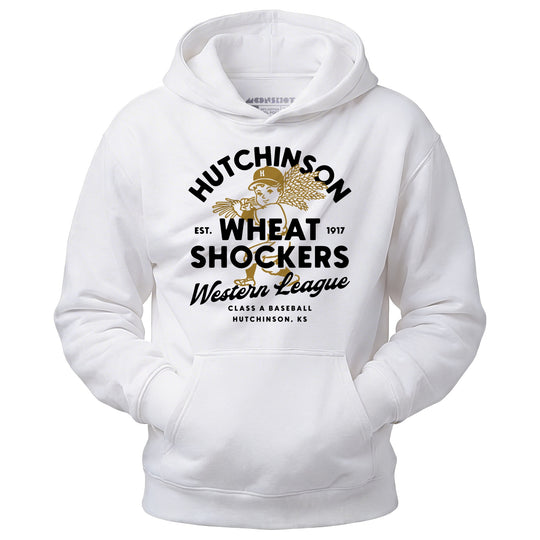 Hutchinson Wheat Shockers - Kansas - Vintage Defunct Baseball Teams - Unisex Hoodie