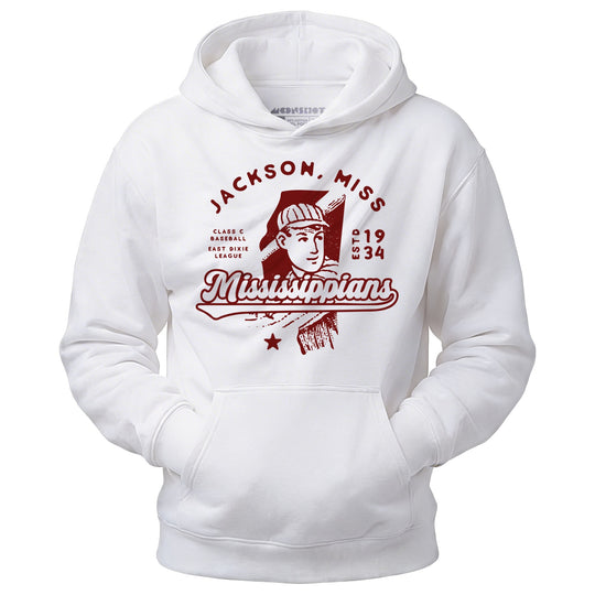 Jackson Mississippians - Mississippi - Vintage Defunct Baseball Teams - Unisex Hoodie
