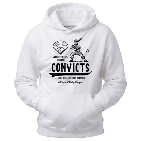 Jefferson City Convicts - Missouri - Vintage Defunct Baseball Teams - Unisex Hoodie