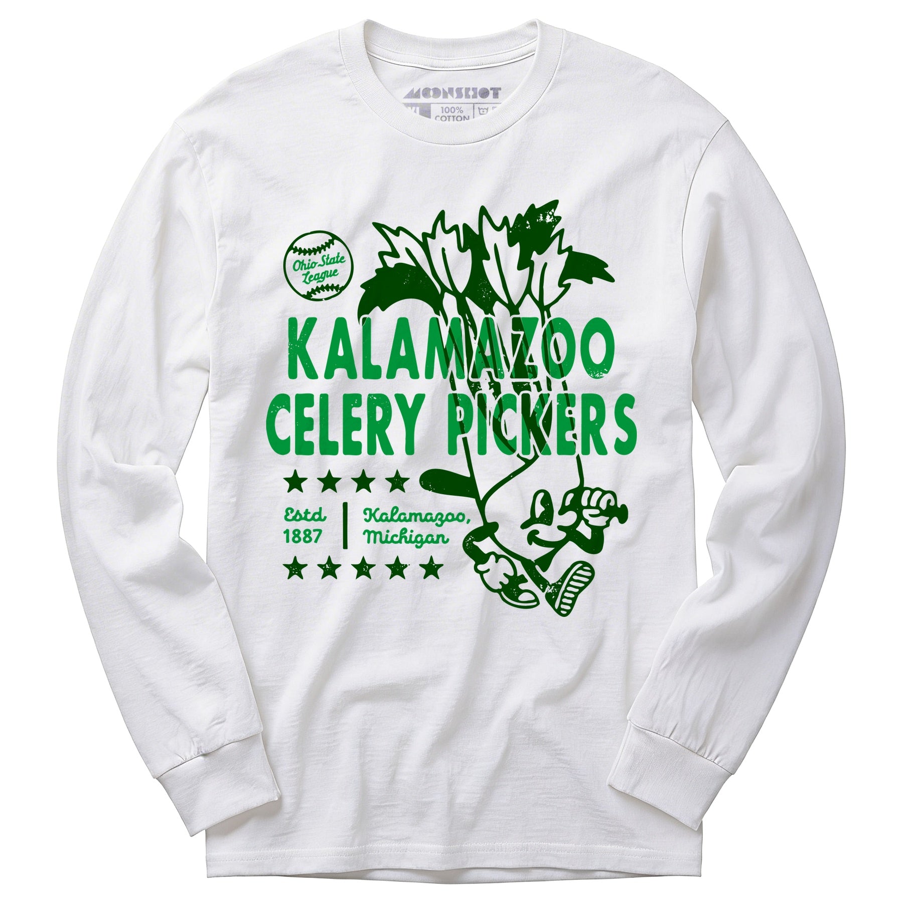 Kalamazoo Celery Pickers - Michigan - Vintage Defunct Baseball Teams - Long Sleeve T-Shirt