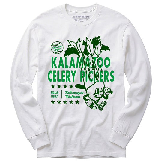 Kalamazoo Celery Pickers - Michigan - Vintage Defunct Baseball Teams - Long Sleeve T-Shirt