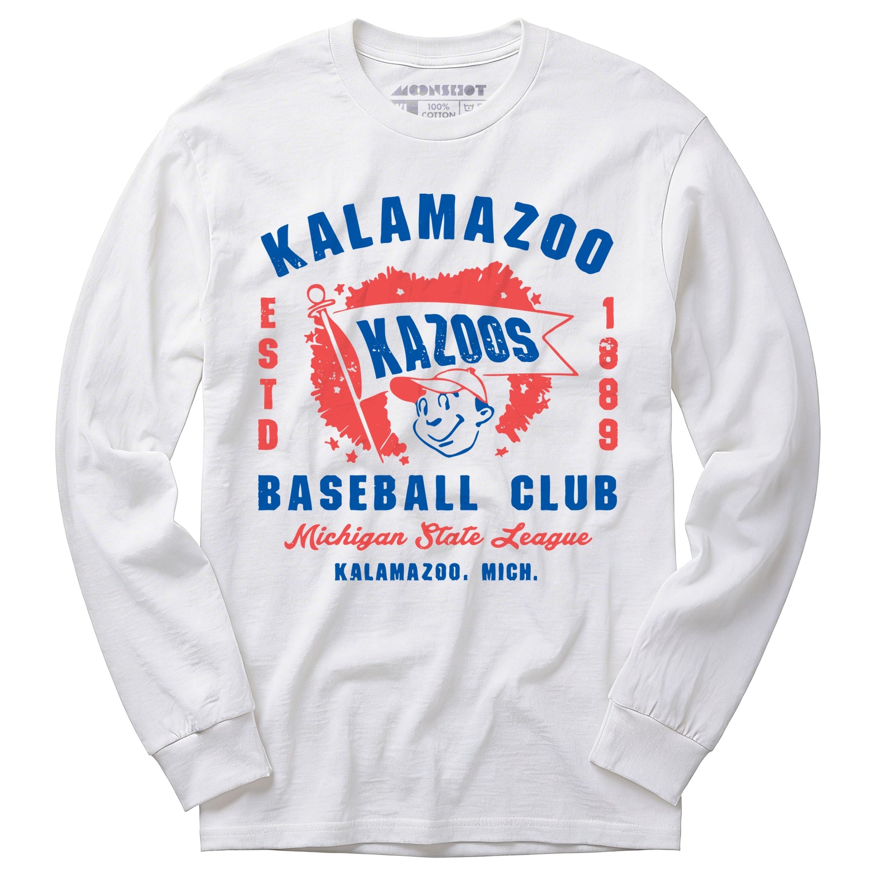 Kalamazoo Kazoos - Michigan - Vintage Defunct Baseball Teams - Long Sleeve T-Shirt