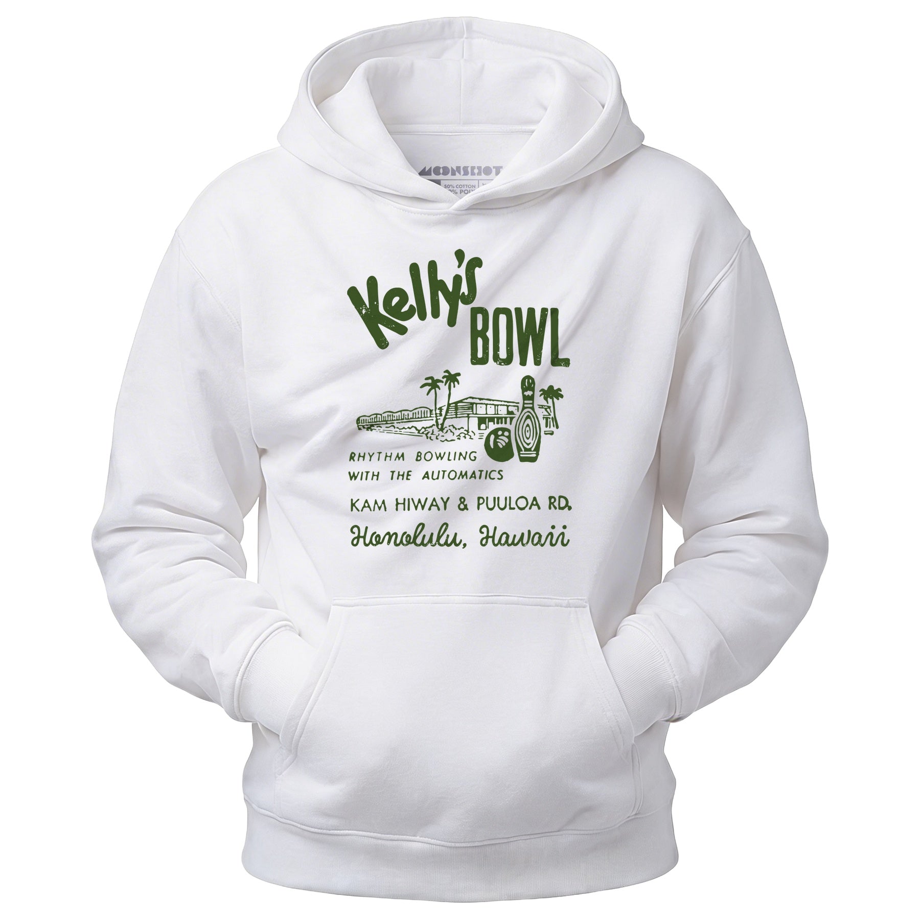 Kelly's Bowl - Honolulu, HI - Vintage Bowling Alley - Unisex Hoodie