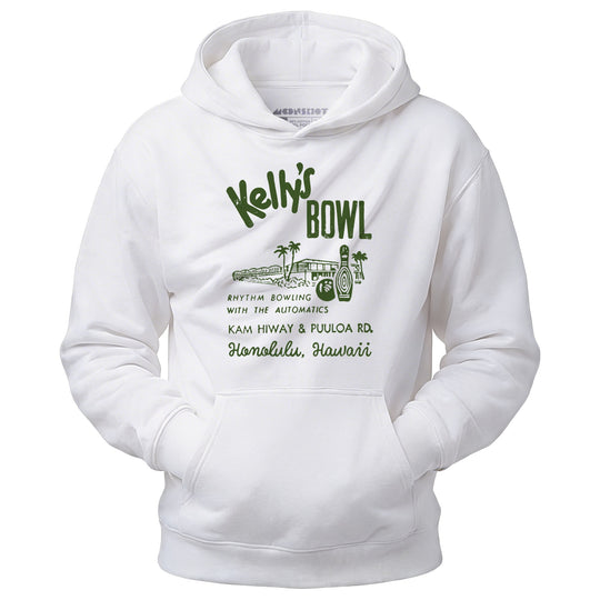 Kelly's Bowl - Honolulu, HI - Vintage Bowling Alley - Unisex Hoodie