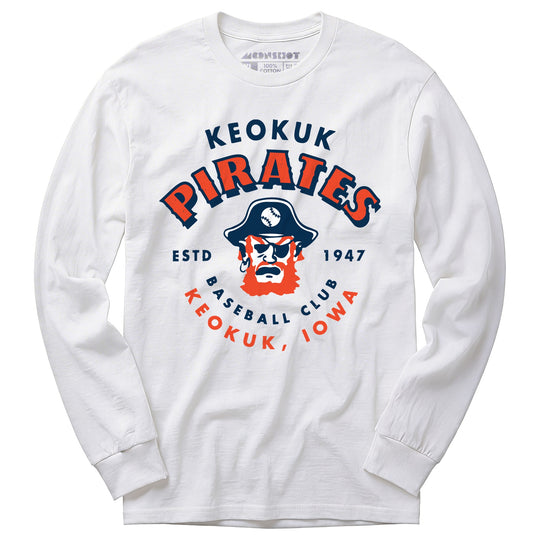 Keokuk Pirates - Iowa - Vintage Defunct Baseball Teams - Long Sleeve T-Shirt