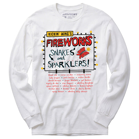 Kickin' Wing's Fireworks - Long Sleeve T-Shirt