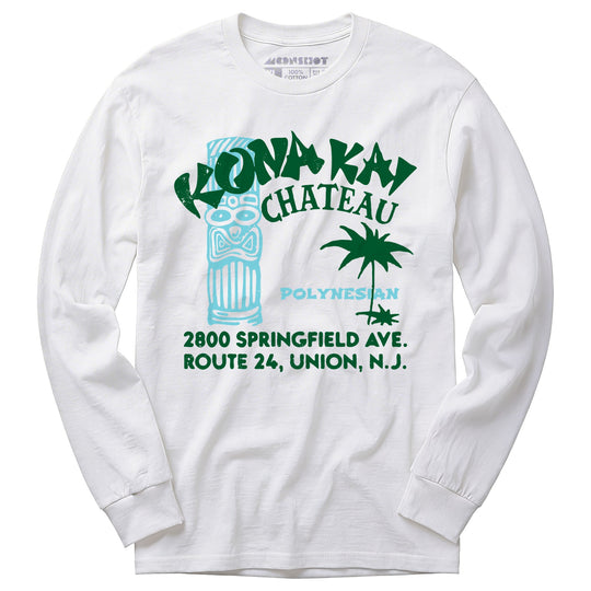 Kona Kai Chateau - Union, NJ - Vintage Tiki Bar - Long Sleeve T-Shirt