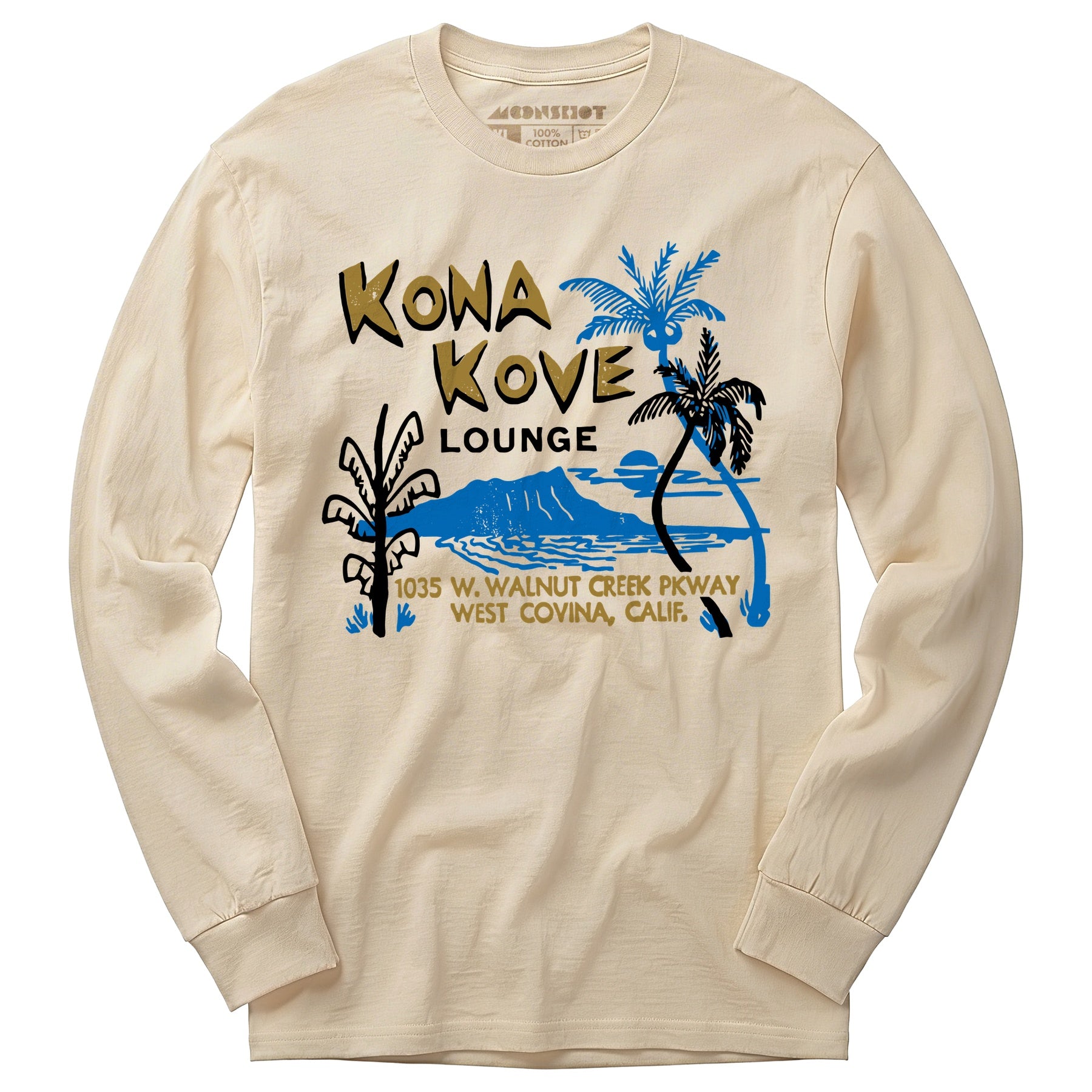 Kona Kove Lounge - West Covina, CA - Vintage Tiki Bar - Long Sleeve T-Shirt