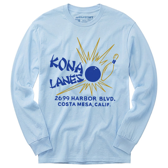Kona Lanes v2 - Costa Mesa, CA - Vintage Bowling Alley - Long Sleeve T-Shirt