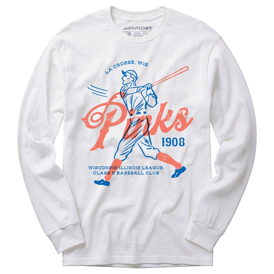 La Crosse Pinks - Wisconsin - Vintage Defunct Baseball Teams - Long Sleeve T-Shirt