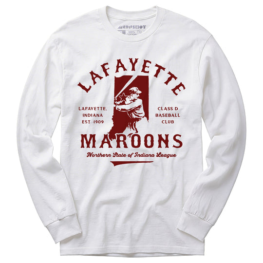 Lafayette Maroons - Indiana - Vintage Defunct Baseball Teams - Long Sleeve T-Shirt
