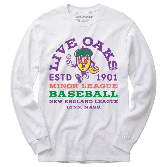 Lynn Live Oaks - Massachusetts - Vintage Defunct Baseball Teams - Long Sleeve T-Shirt