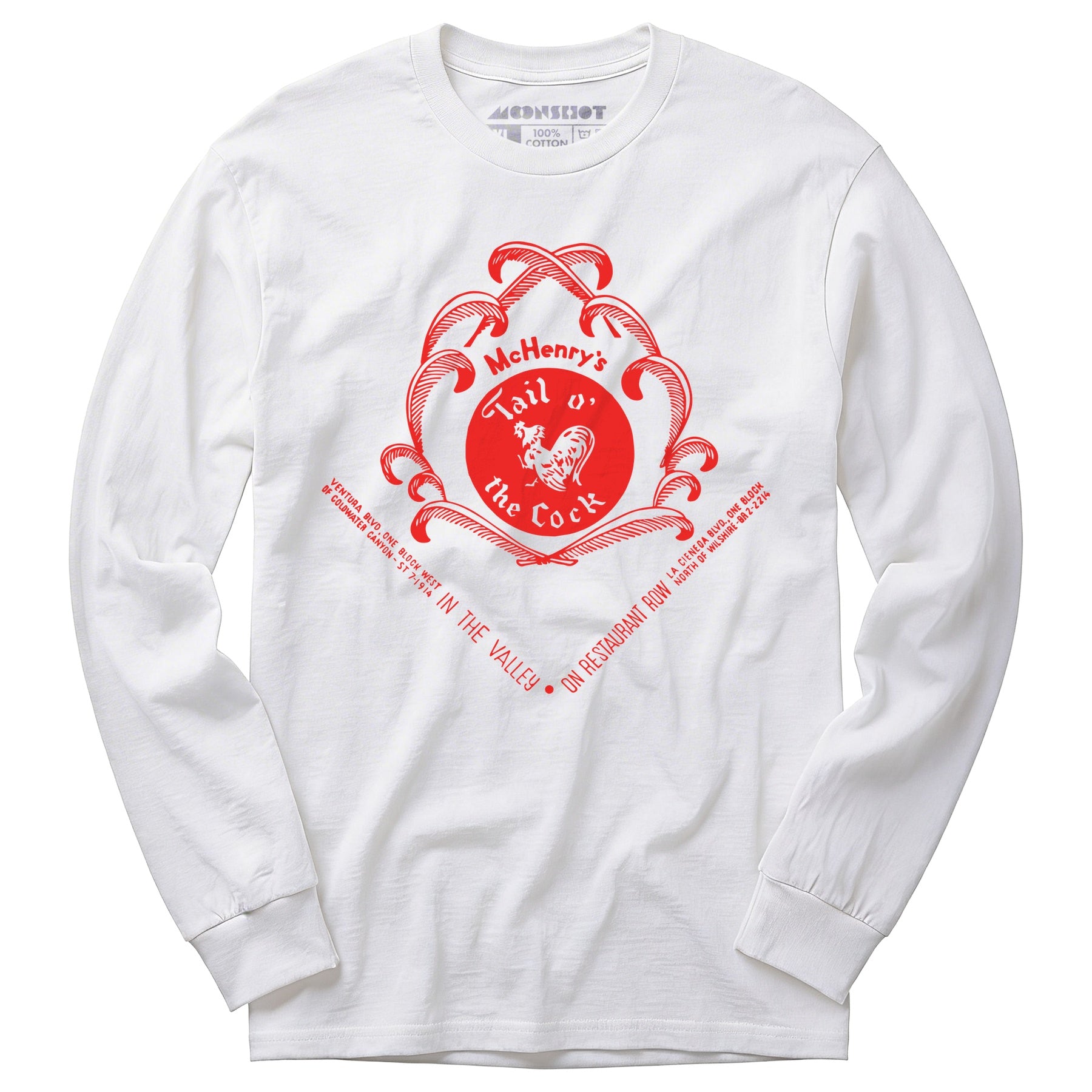 McHenry's Tail o' the Cock v2 - Los Angeles, CA - Vintage Restaurant - Long Sleeve T-Shirt