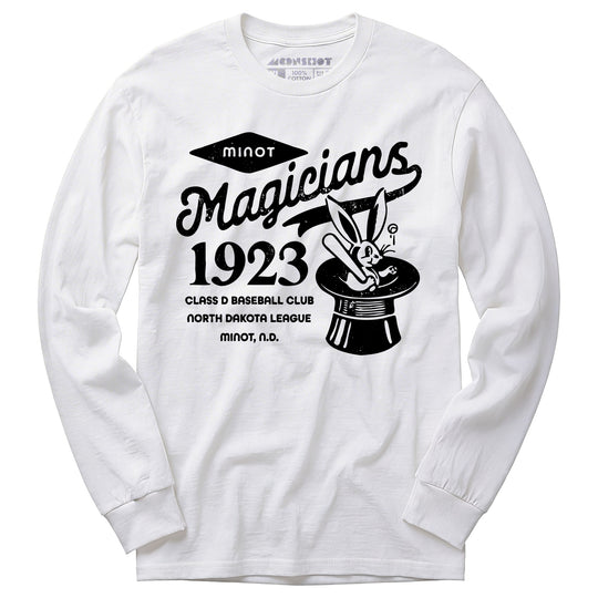 Minot Magicians - North Dakota - Vintage Defunct Baseball Teams - Long Sleeve T-Shirt