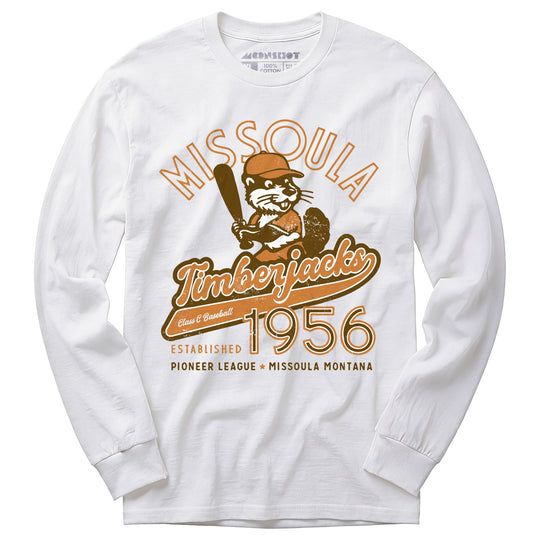 Missoula Timberjacks - Montana - Vintage Defunct Baseball Teams - Long Sleeve T-Shirt