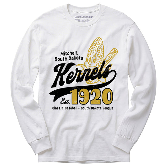 Mitchell Kernels - South Dakota - Vintage Defunct Baseball Teams - Long Sleeve T-Shirt