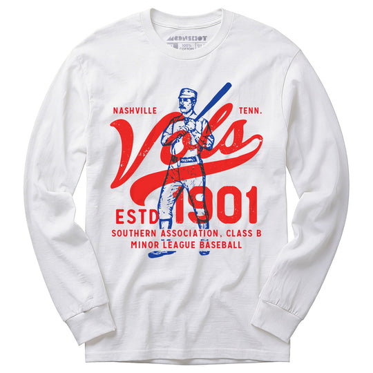 Nashville Vols - Tennessee - Vintage Defunct Baseball Teams - Long Sleeve T-Shirt