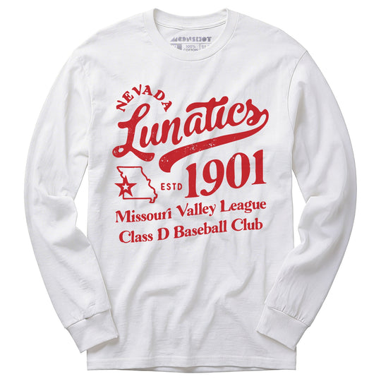 Nevada Lunatics - Missouri - Vintage Defunct Baseball Teams - Long Sleeve T-Shirt