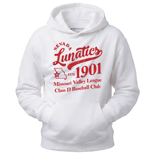 Nevada Lunatics - Missouri - Vintage Defunct Baseball Teams - Unisex Hoodie