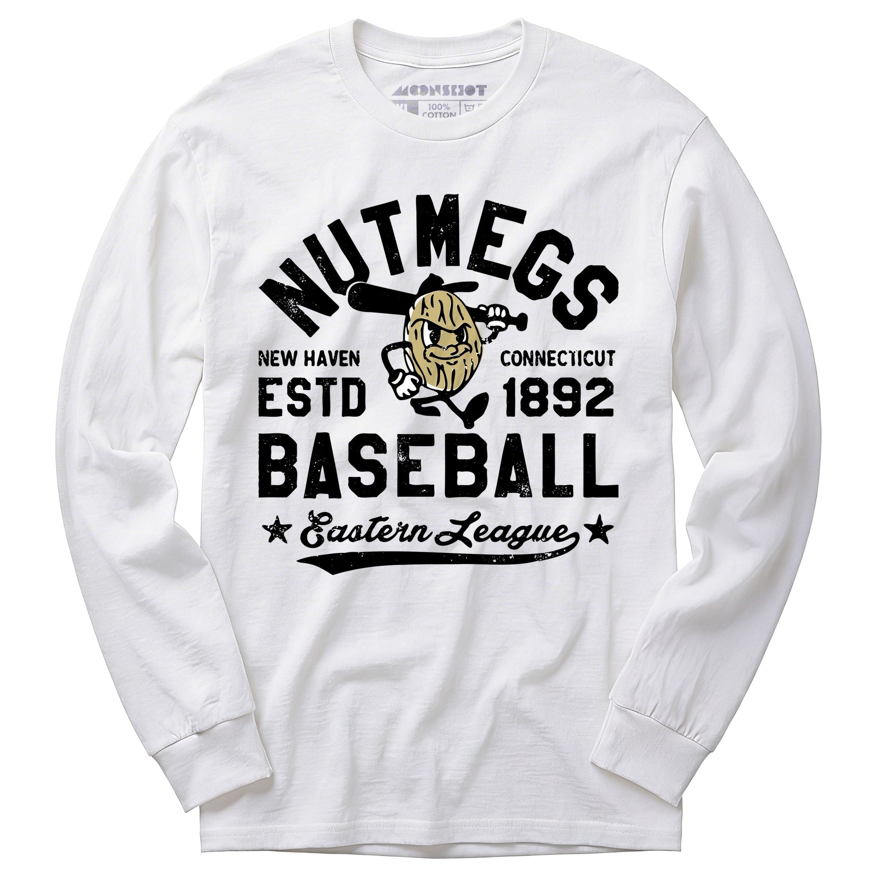 New Haven Nutmegs - Connecticut - Vintage Defunct Baseball Teams - Long Sleeve T-Shirt