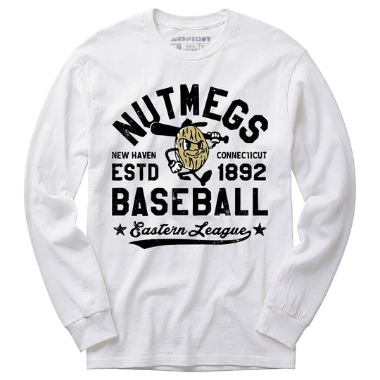 New Haven Nutmegs - Connecticut - Vintage Defunct Baseball Teams - Long Sleeve T-Shirt