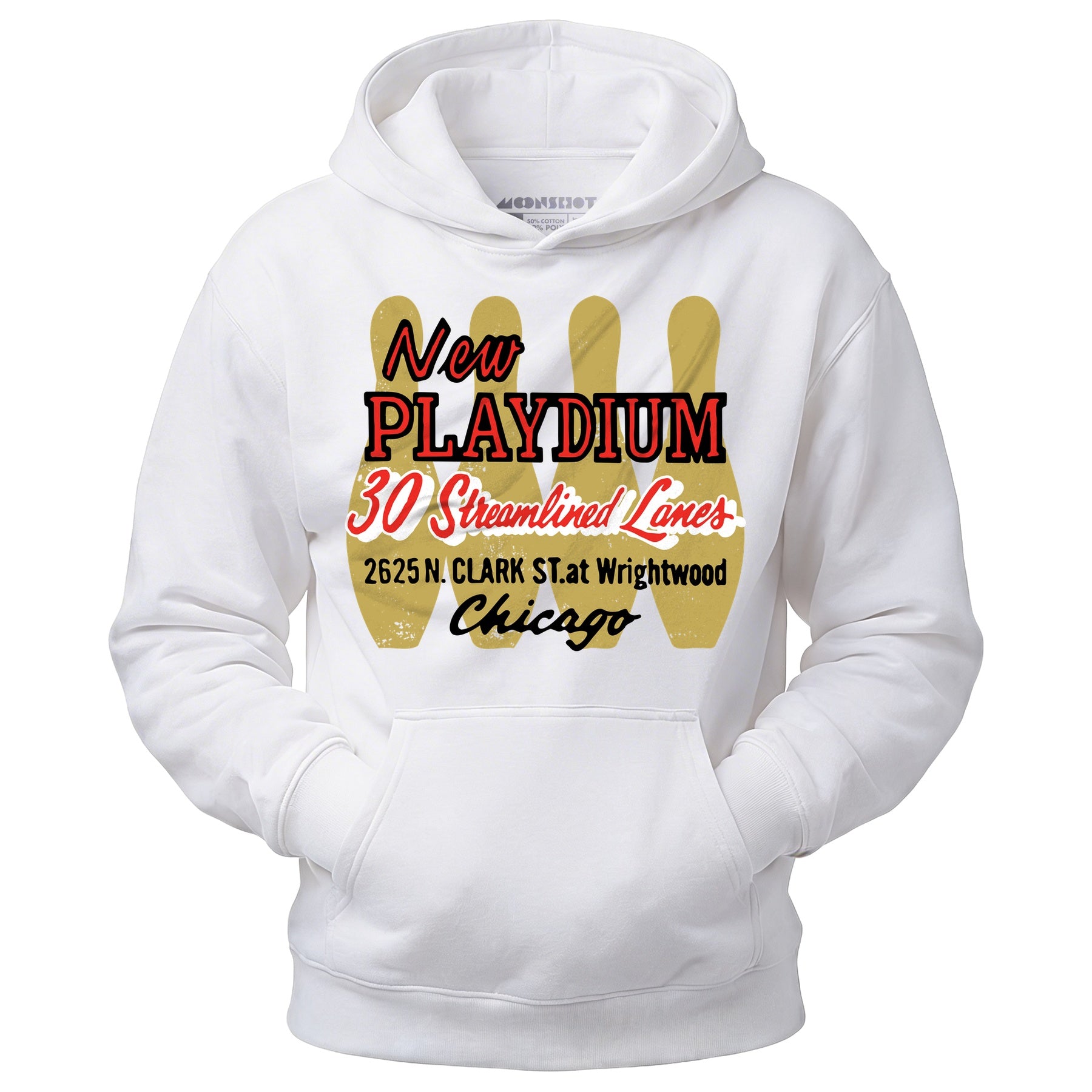 New Playdium - Chicago, IL - Vintage Bowling Alley - Unisex Hoodie