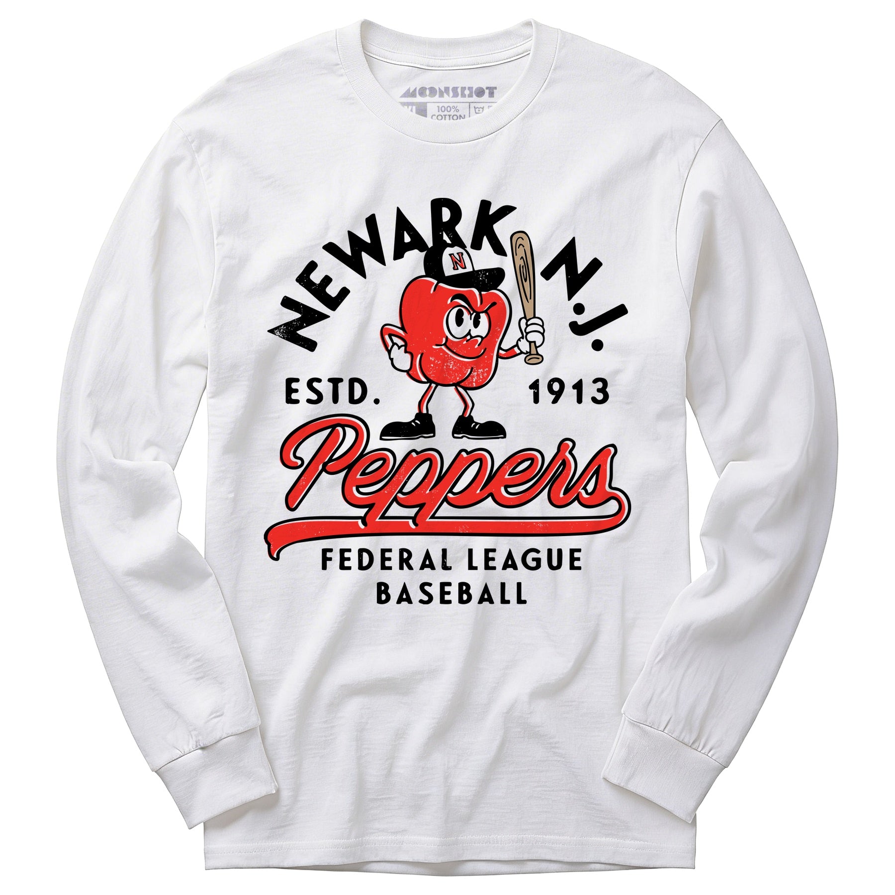 Newark Peppers - New Jersey - Vintage Defunct Baseball Teams - Long Sleeve T-Shirt