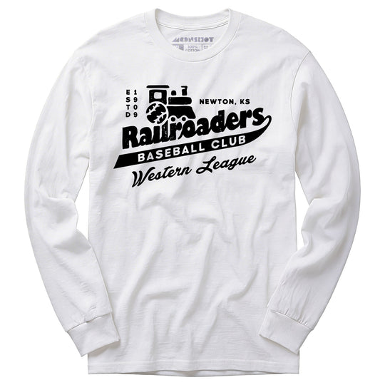 Newton Railroaders - Kansas - Vintage Defunct Baseball Teams - Long Sleeve T-Shirt