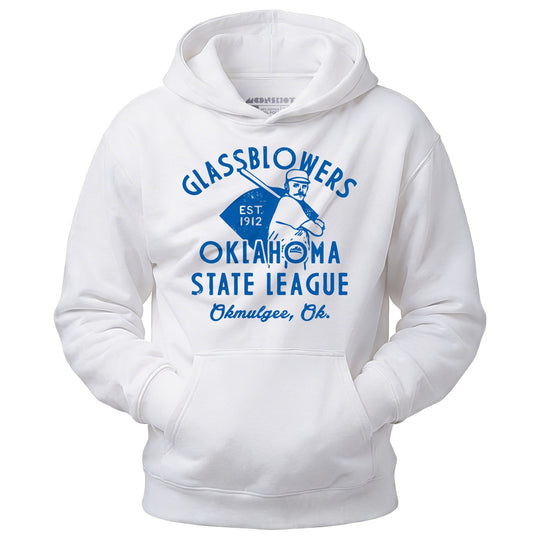 Okmulgee Glassblowers - Oklahoma - Vintage Defunct Baseball Teams - Unisex Hoodie