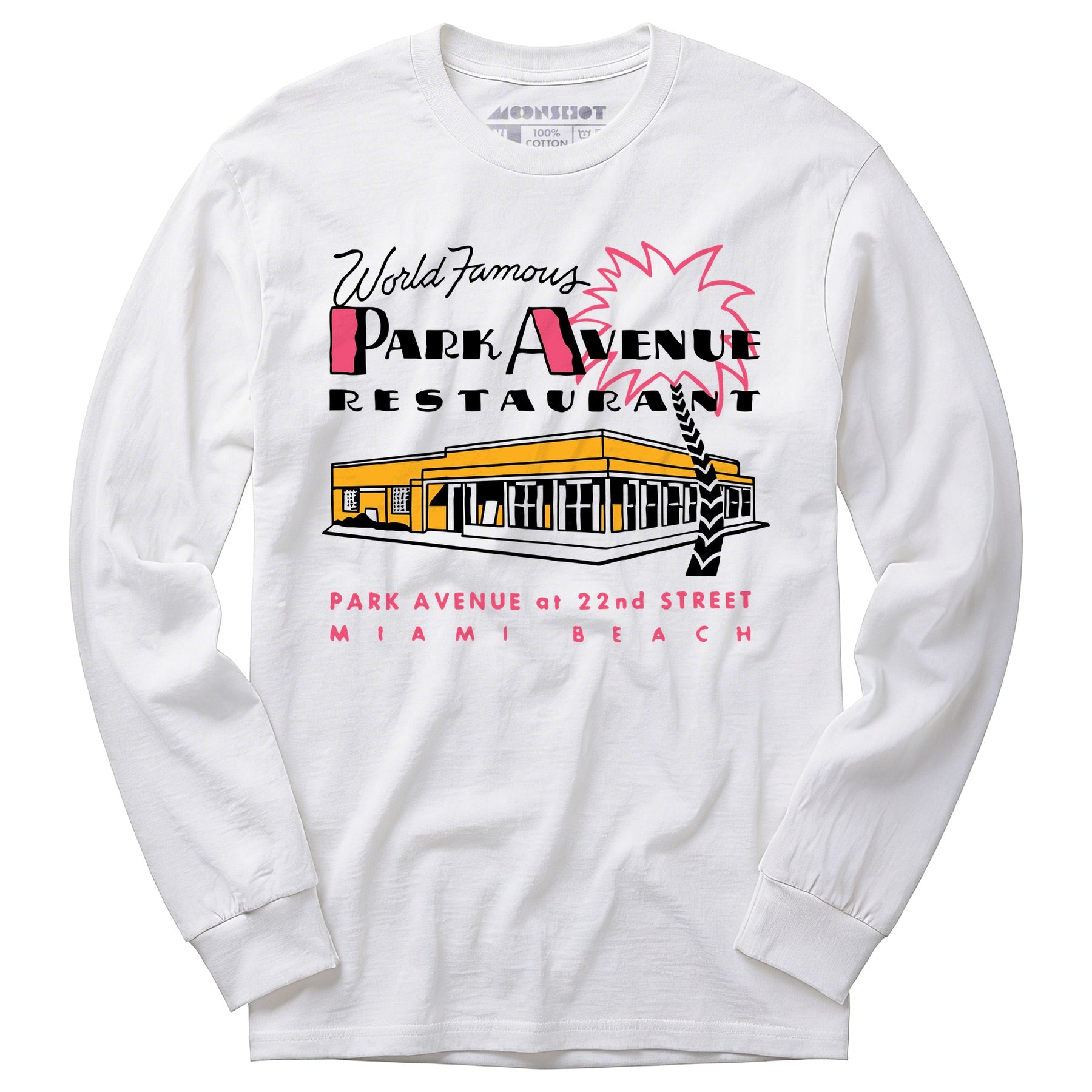 Park Avenue - Miami Beach, FL - Vintage Restaurant - Long Sleeve T-Shirt