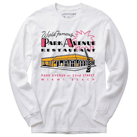 Park Avenue - Miami Beach, FL - Vintage Restaurant - Long Sleeve T-Shirt