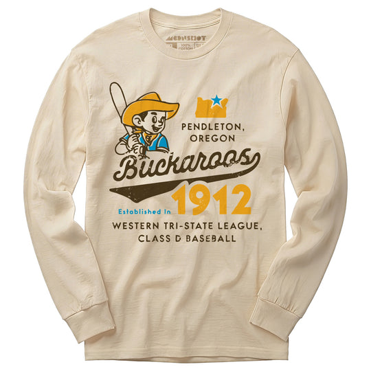 Pendleton Buckaroos - Oregon - Vintage Defunct Baseball Teams - Long Sleeve T-Shirt