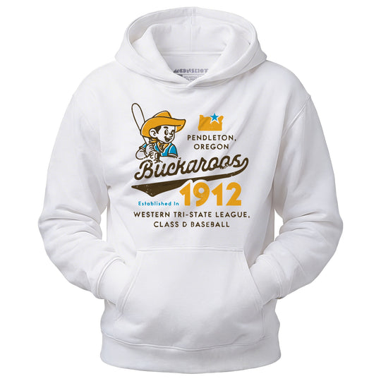 Pendleton Buckaroos - Oregon - Vintage Defunct Baseball Teams - Unisex Hoodie