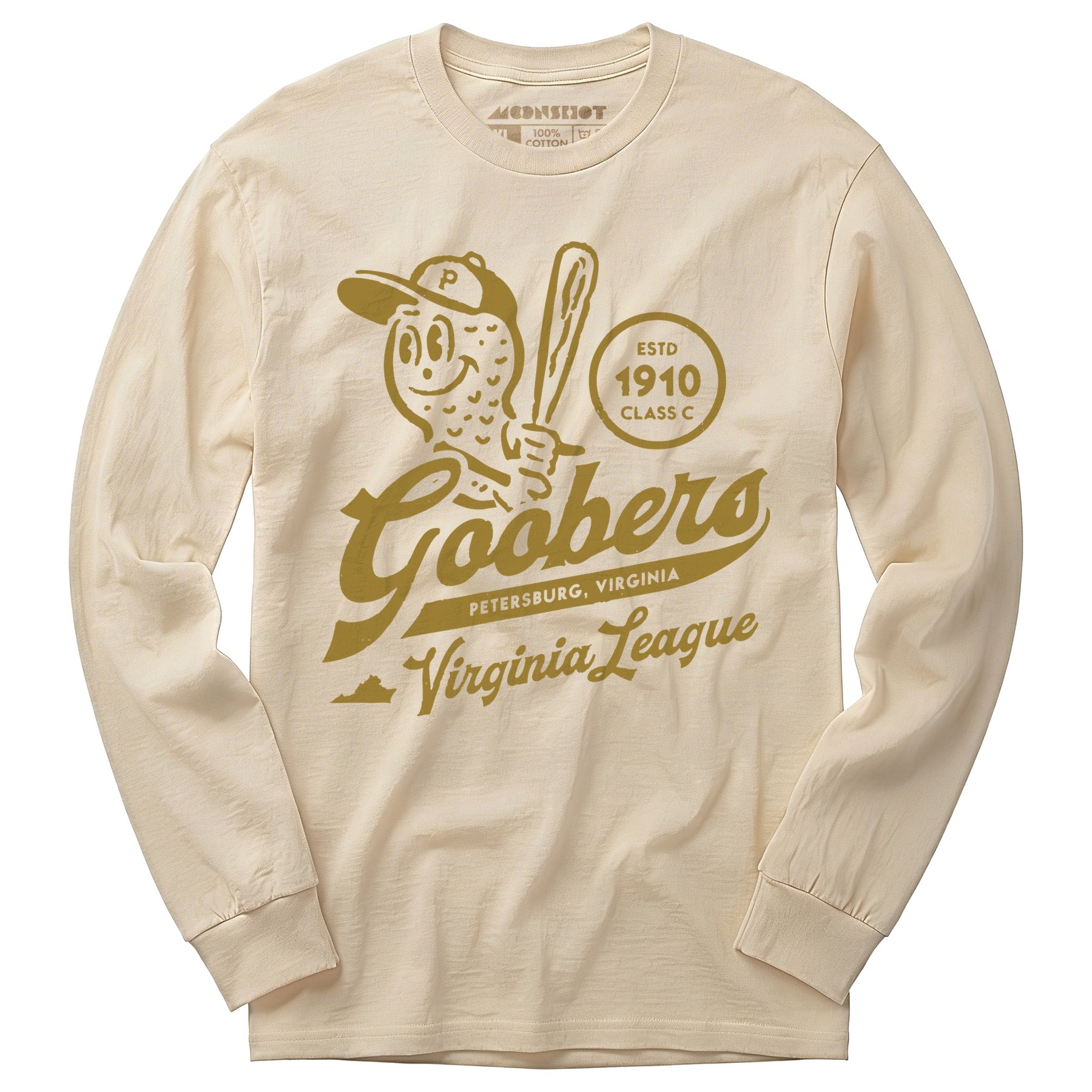 Petersburg Goobers - Virginia - Vintage Defunct Baseball Teams - Long Sleeve T-Shirt