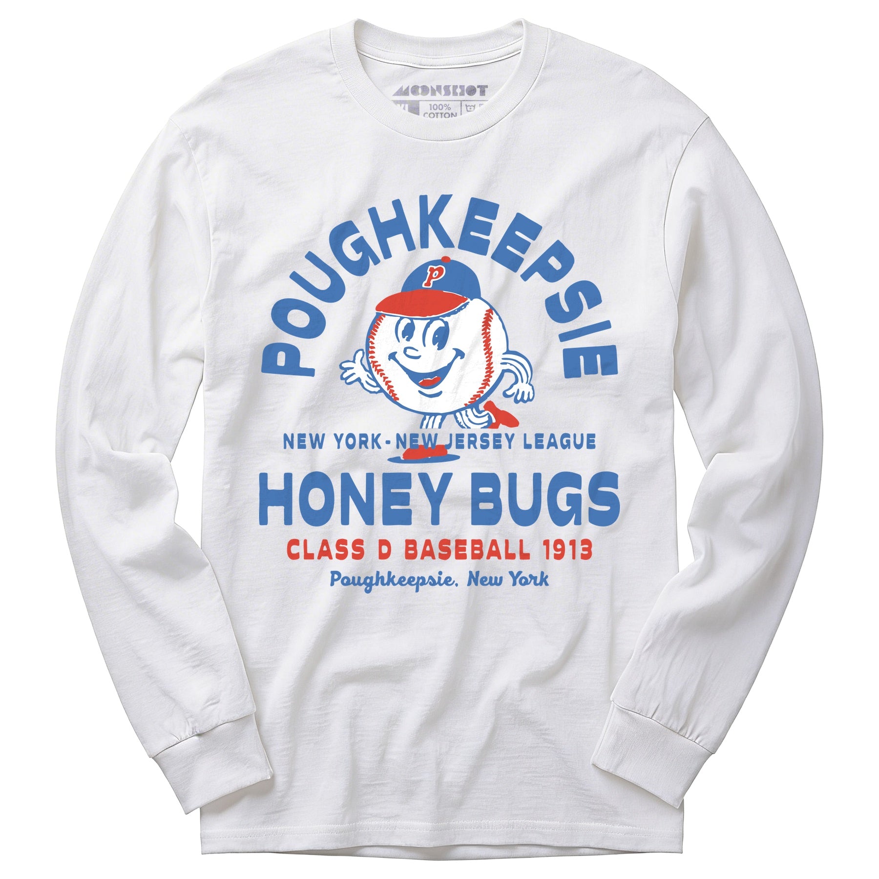 Poughkeepsie Honey Bugs - New Jersey - Vintage Defunct Baseball Teams - Long Sleeve T-Shirt