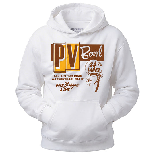 PV Bowl - Watsonville, CA - Vintage Bowling Alley - Unisex Hoodie