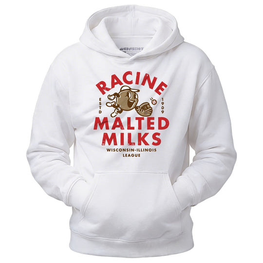Racine Malted Milks- Wisconsin - Vintage Defunct Baseball Teams - Unisex Hoodie