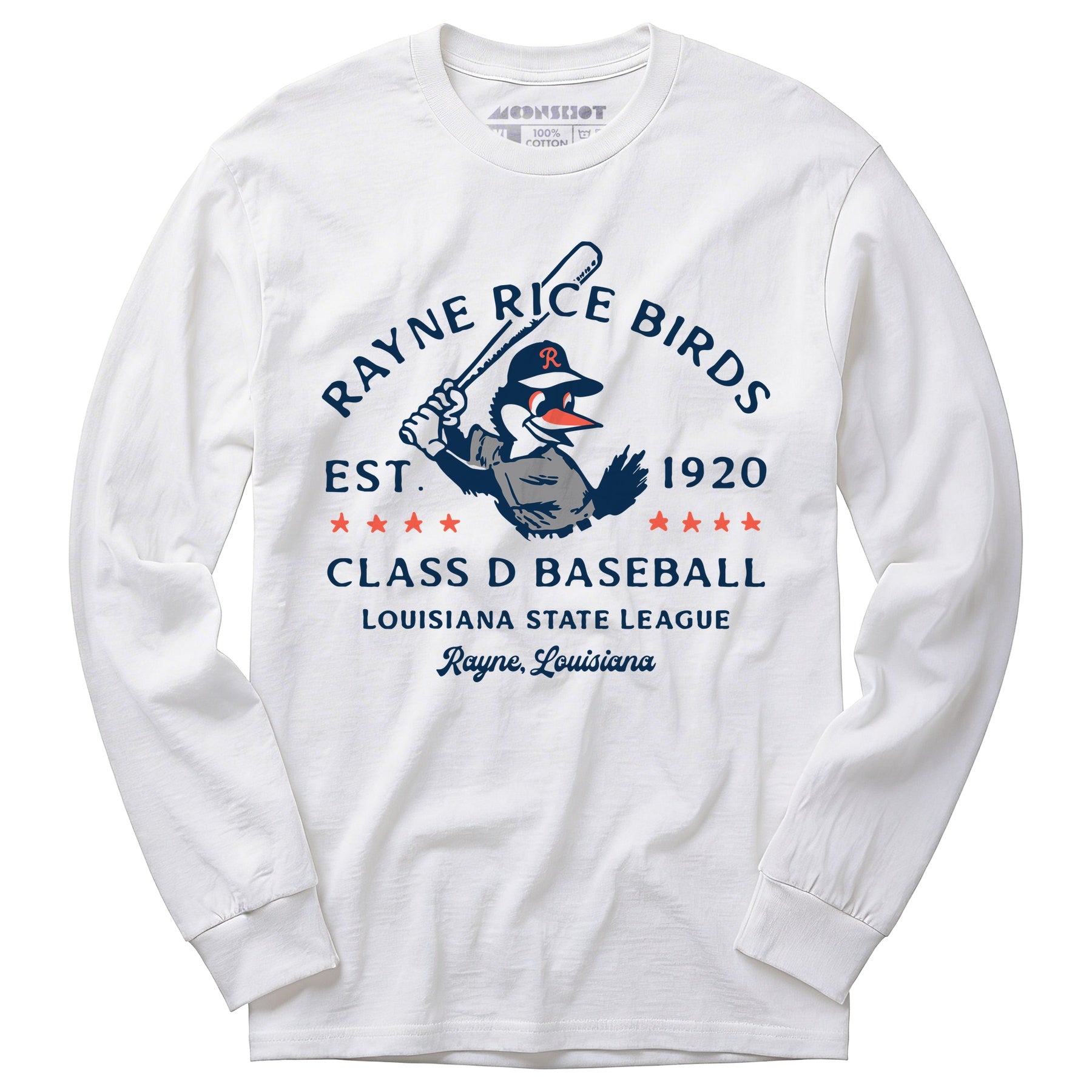 Rayne Rice Birds - Louisiana - Vintage Defunct Baseball Teams - Long Sleeve T-Shirt