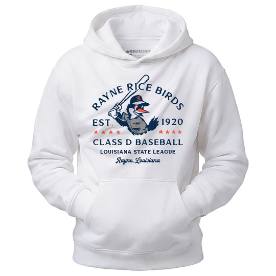 Rayne Rice Birds - Louisiana - Vintage Defunct Baseball Teams - Unisex Hoodie