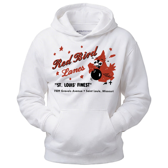 Red Bird Lanes v1 - St. Louis, MO - Vintage Bowling Alley - Unisex Hoodie
