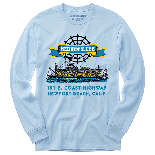 Reuben E. Lee - Newport Beach, CA - Vintage Restaurant - Long Sleeve T-Shirt