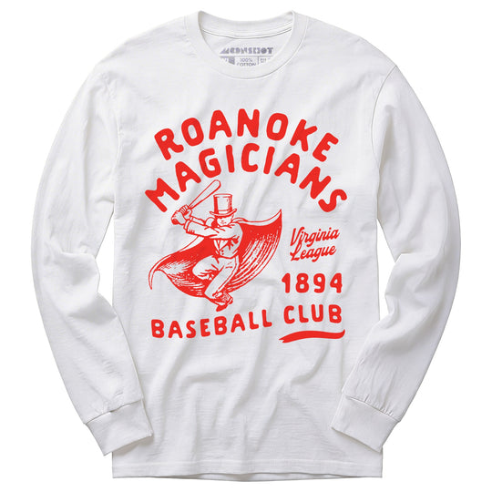 Roanoke Magicians - Virginia - Vintage Defunct Baseball Teams - Long Sleeve T-Shirt