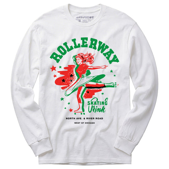 Rollerway - Chicago, IL - Vintage Roller Rink - Long Sleeve T-Shirt