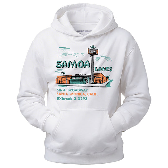 Samoa Lanes - Santa Monica, CA - Vintage Bowling Alley - Unisex Hoodie