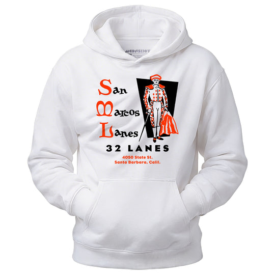 San Marcos Lanes - Santa Barbara, CA - Vintage Bowling Alley - Unisex Hoodie