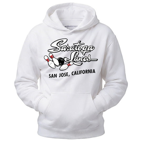 Saratoga Lanes - San Jose, CA - Vintage Bowling Alley - Unisex Hoodie